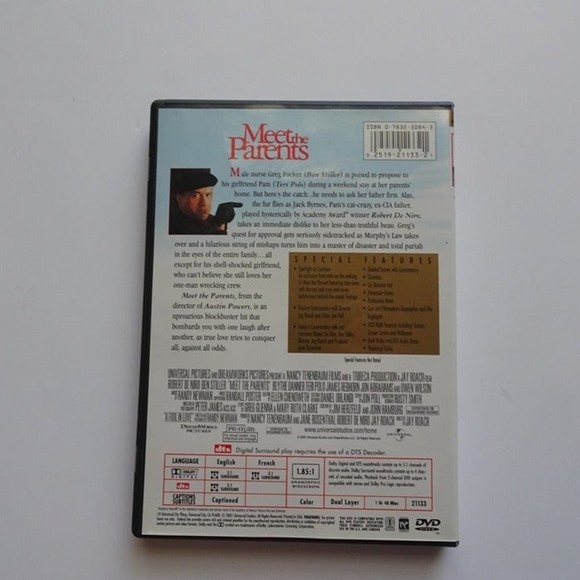 Meet The Parents  DVD Widescreen Robert De Niro Ben Stiller Dustin Hoffman - Picture 2 of 3